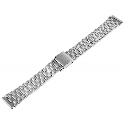 Bratara ceas din oțel inoxidabil, de culoare argintie, 16 mm