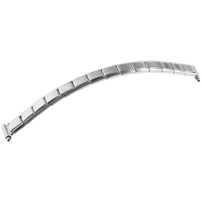 Bratara elastica din otel inoxidabil, argintie, flexibila 10 - 13 mm