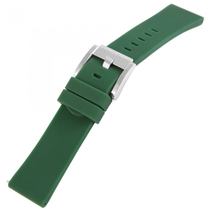 Curea de ceas din silicon TW Steel, verde inchis, 22 mm