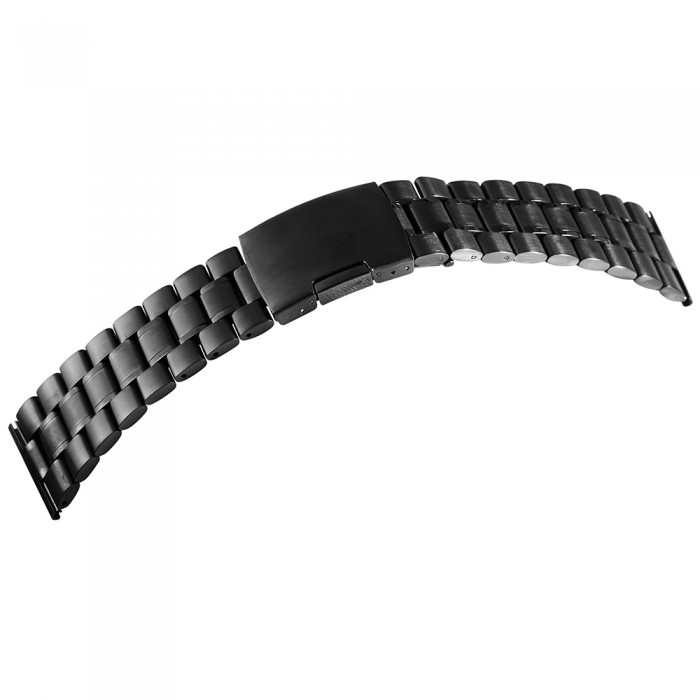 Bratara ceas, otel inoxidabil, negru, 22 mm, 171-220